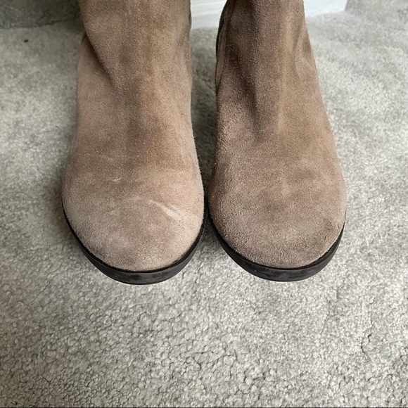 Anna F. Italian Suede Heeled Fold Over Brown Boots Euro 39.5 - Picture 4 of 9